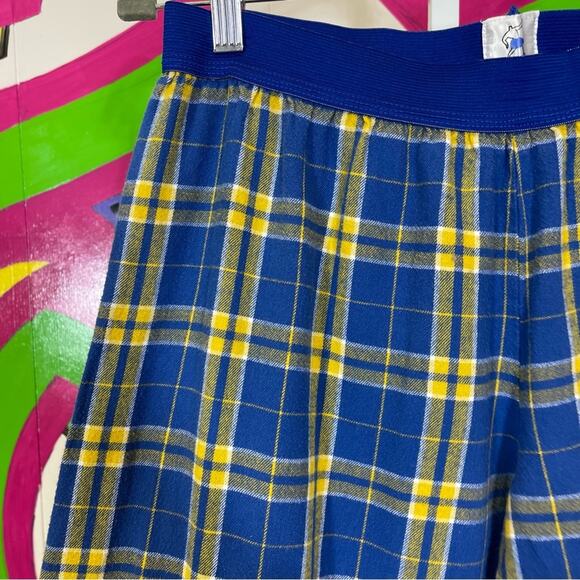 Boxercraft, Blue and Yellow Plaid Flannel Pants. Paw Prints on the butt. Size XL - Picture 2 of 6